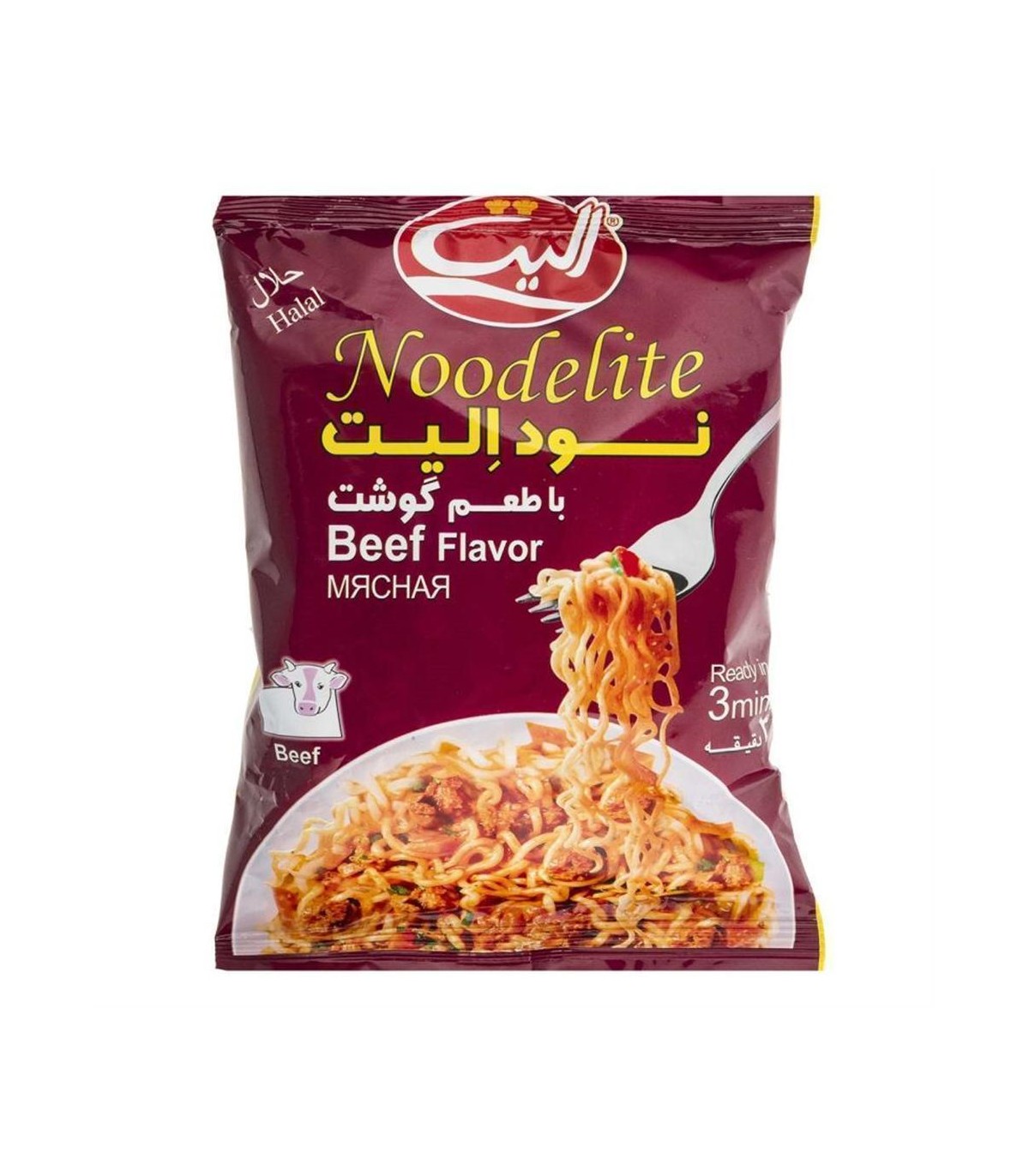 نودل گوشت 75 گرم اليت