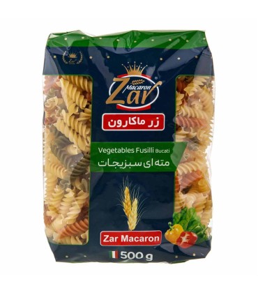 ماكاروني 500 گرم فرمي مته اي سبزيجات زر