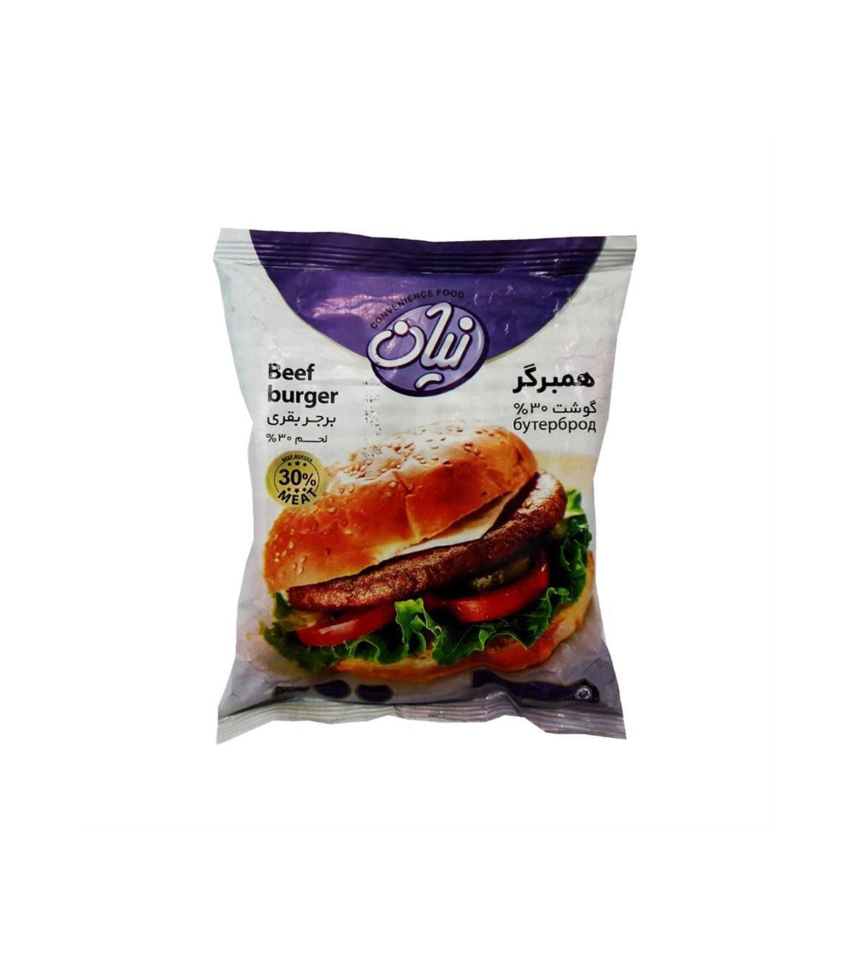 همبرگر 500 گرم نيان 30% ب.آ