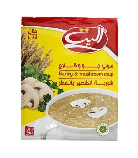 سوپ جو و قارچ اليت