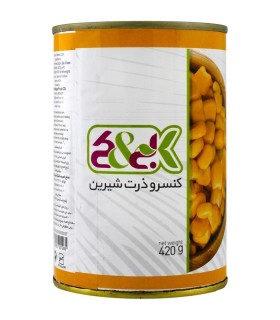 كنسرو 420 گرم ذرت B&K