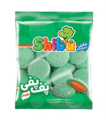 پف پفي 50 گرم نارگيلي مغزدار شيبا