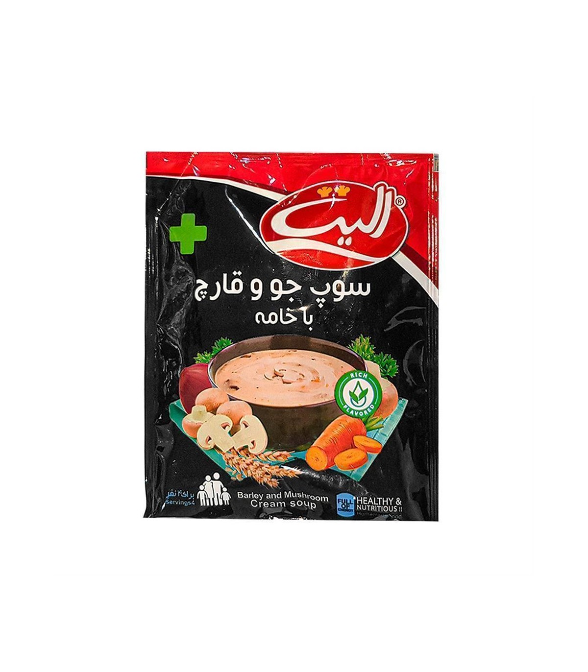 سوپ جو و قارچ باخامه اليت