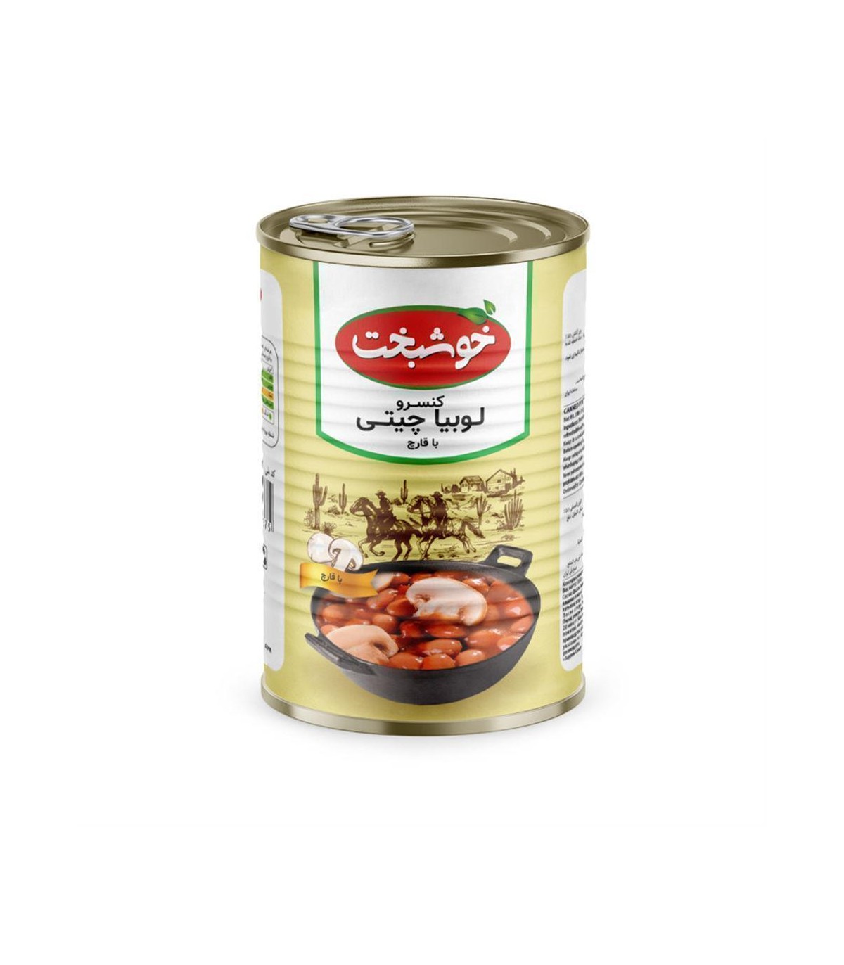 كنسرو 380 گرم لوبياچيتي باقارچ خوشبخت