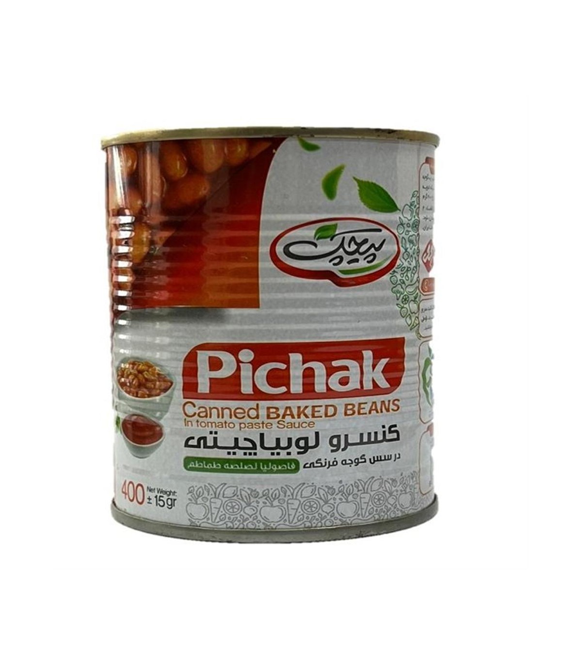 كنسرو 400 گرم لوبيا چيتي پيچك